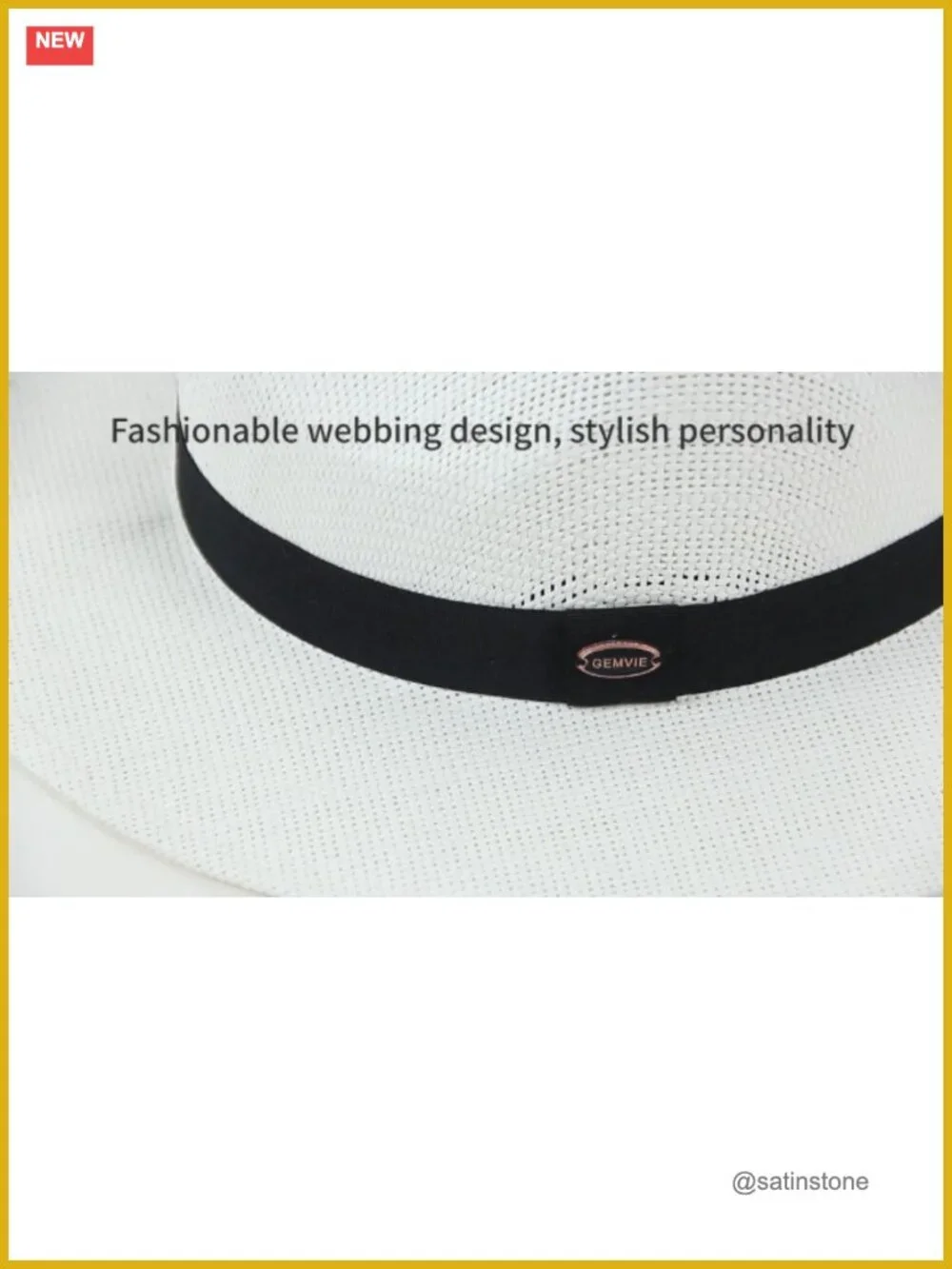 Straw Fedora Sun Hat with Adjustable Drawstring - Paper Panama Hat for Beach